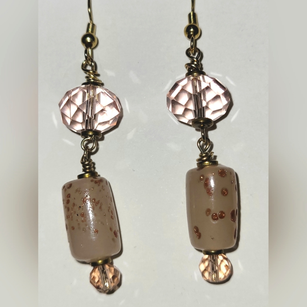 Sparkle Barrel Earrings Handmade